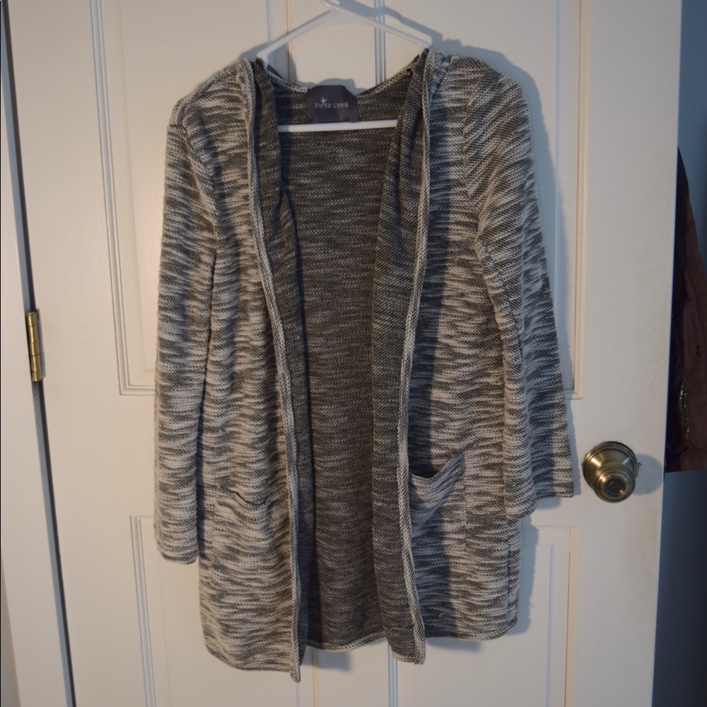Paper Crane Hooded Cardigan Sweater